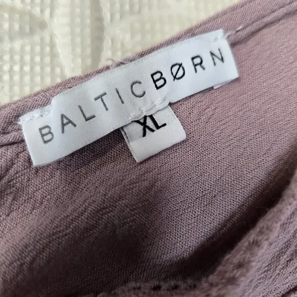 Baltic Born Jennifer Maxi Dress Womens XL Mauve Purple Pink Deep V-Neck - Picture 7 of 11